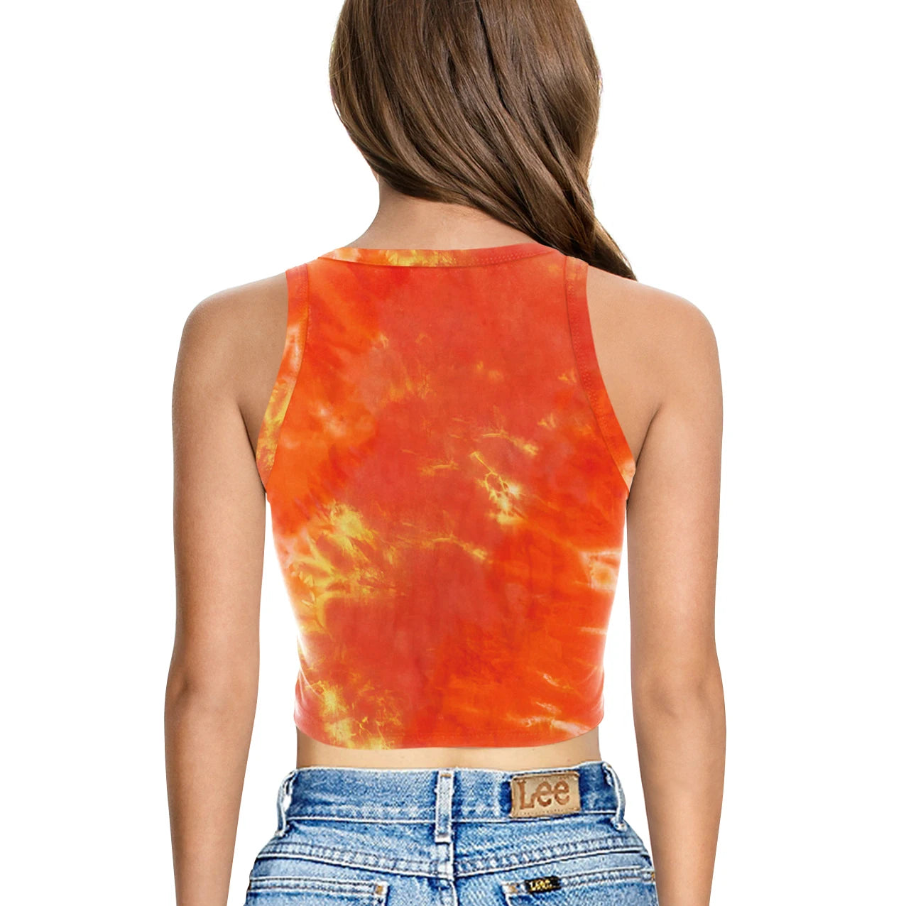 Women’s Halloween Gothic Tank Top – Y2K Elastic Short Vest with Pumpkin & Skull Print, Party Streetwear